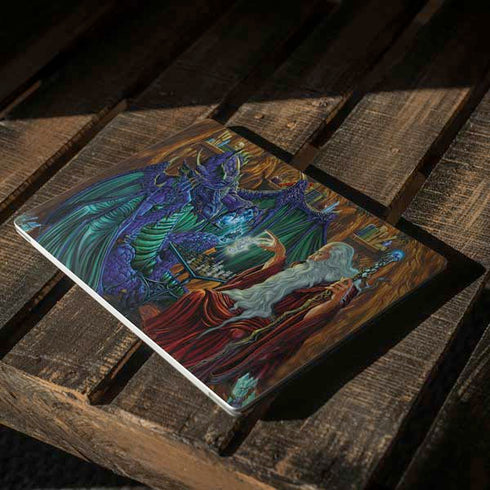 Dragon and Wizard Playing Chess by Ed Beard Jr Surface Laptop 2 Skin